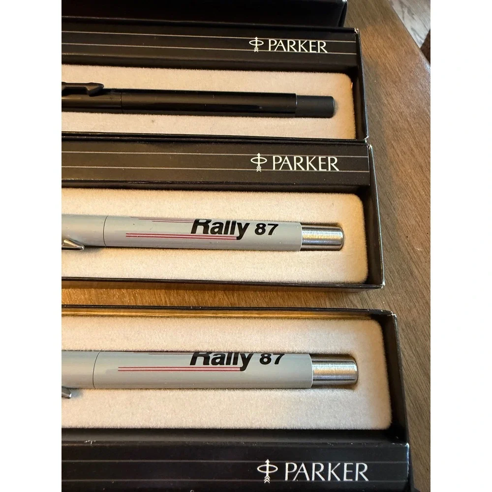Vintage Parker Vector Rollerball Pen Lot of 4* Rally 87 Summit Black Grey Boxed